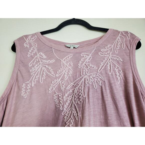 Lucky Brand‎ Womens 2X Peasant Top Boho EMBROIDERED Bohemian PLUS SIZE Pink - Picture 3 of 9